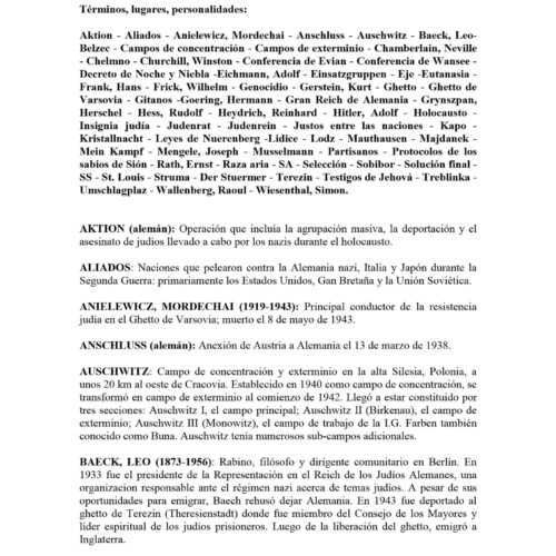 Glosario del Holocausto - Imagen 1