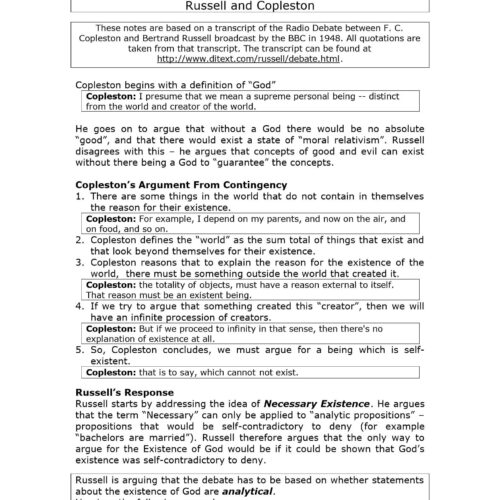 God,cosmological argument,Russell-Copleston - Imagen 1