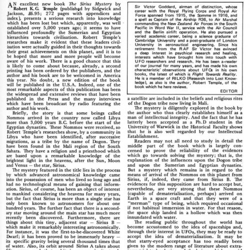 Goddard,Sirius Mystery,FSR76V22N2 - Imagen 1