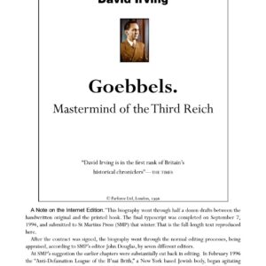 Goebbels,Mastermind of the Third Reich,David Irving