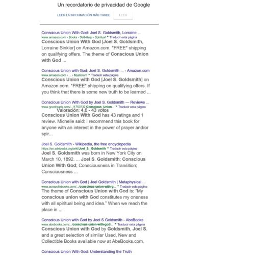 Goldsmith,Joel S.,Conscious union with God - Imagen 1