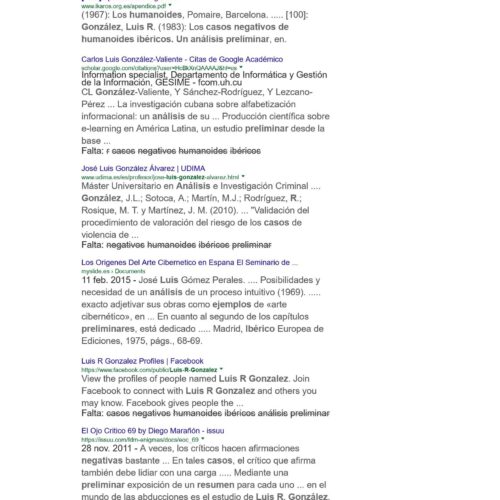 Gonzalez,Luis R.,Los casos negativos de humanoides ibericos - Imagen 1