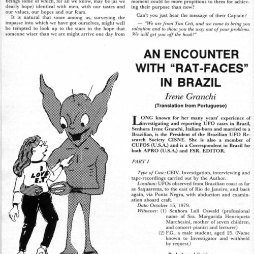 Granchi,Abduction Luci Oswald 1979,Brazil,FSR1983V29N1 - Imagen 1