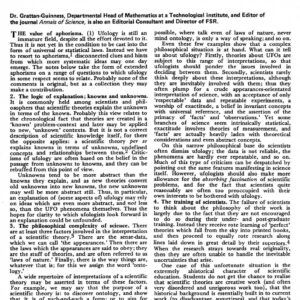 Grattan-Guinness,Advice for Ufology,FSR76V22N4