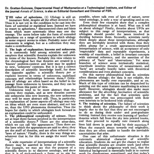 Grattan-Guinness,Advice for Ufology,FSR76V22N4 - Imagen 1