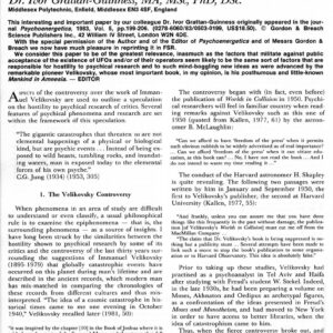 Grattan-Guinness,Velikovsky Controversy,FSR85V30N4