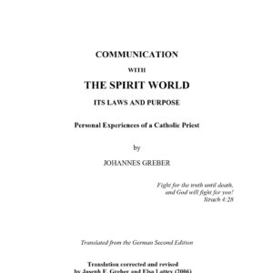 Greber,Johannes,Communication with the spirit world 1932