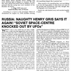 Gris,UFOs at Soviet Space-Centre,FSR83V28N6