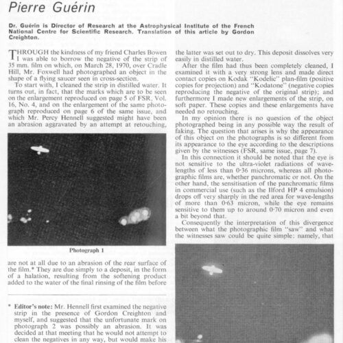 Guerin,Warminster 1970 Photographs,FSR70V16N6 - Imagen 1