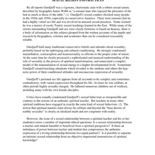 Gurdjieff Sexual Behaviour - Imagen 1