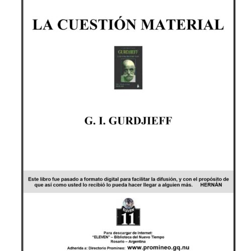 Gurdjieff,La cuestion material - Imagen 1
