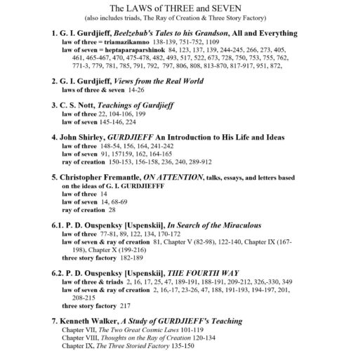 Gurdjieff,The Laws of Three and Seven - Imagen 1