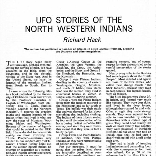 Hack,UFO Stories of North Western Indians,FSR-SI 1969 N 2,Beyond Condon - Imagen 1