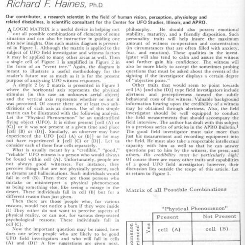 Haines,UFO Witnesses,FSR75V21N6 - Imagen 1