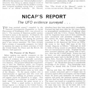 Hall-NICAP,UFO Evidence,1964,FSR64V10N5