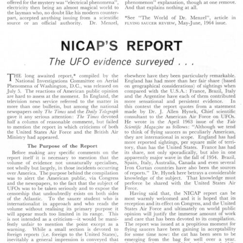 Hall-NICAP,UFO Evidence,1964,FSR64V10N5 - Imagen 1