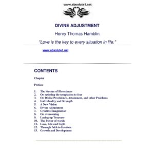 Hamblin,Henry,Divine adjustment