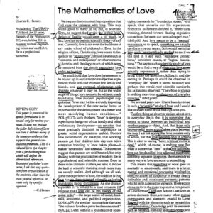 Hansen,Love and Mathematics