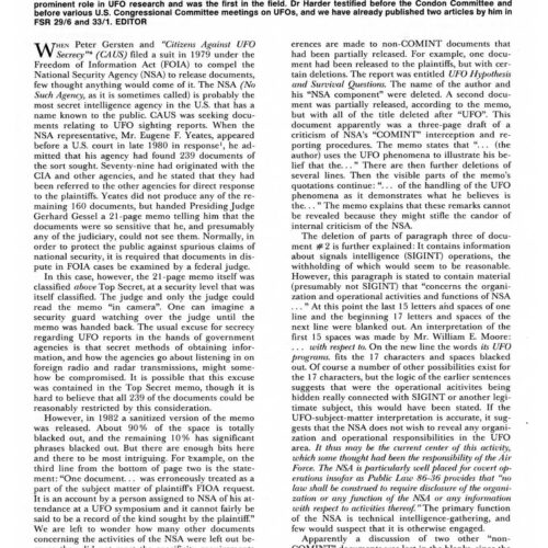 Harder,U.S.Government UFO secrecy,FSR1989V34N4 - Imagen 1