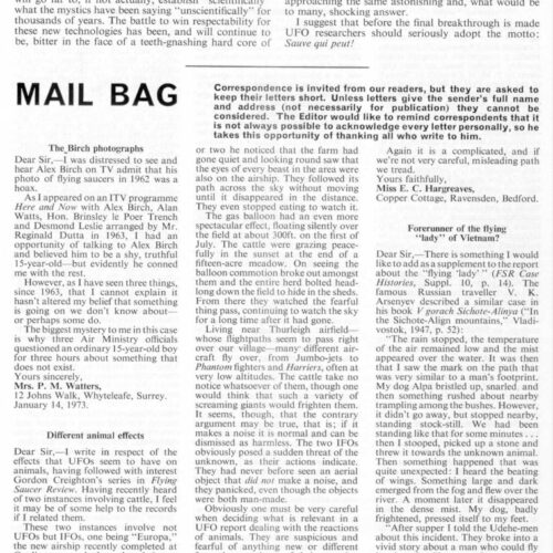 Hargreaves,UFO effects on animals,FSR73V19N2 - Imagen 1