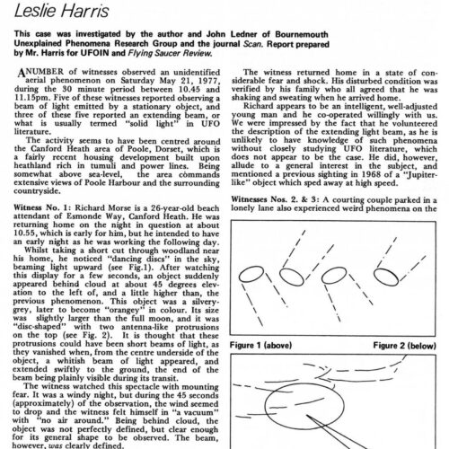 Harris,UFO 1977 and Solid Light Phenomena,FSR77V23N4 - Imagen 1
