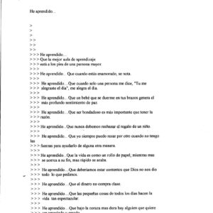He aprendido que....-A