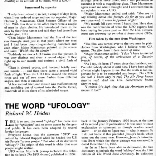 Heiden,The Word Ufology,FSR83V29N1 - Imagen 1