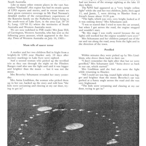Hill,UFOs 1989,Lake Eyre,Australia,FSR90V35N2 - Imagen 1