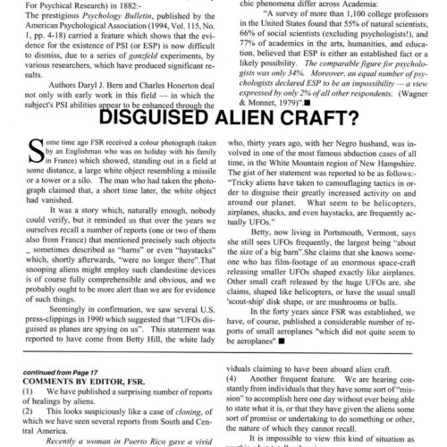 Hill,UFOs disguised as conventional planes,FSR94V39N4 - Imagen 1