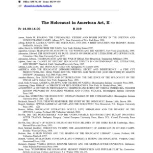 Holocaust in American art,a Bibliography,S.Brandt