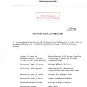 Holocausto,Solucion Final,Conferencia Wannsee 1942