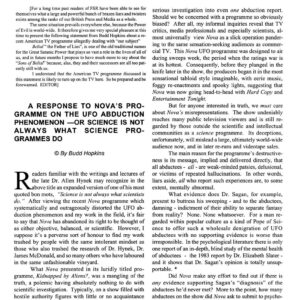 Hopkins,UFO Abduction Phenomenon,FSR96V41N1