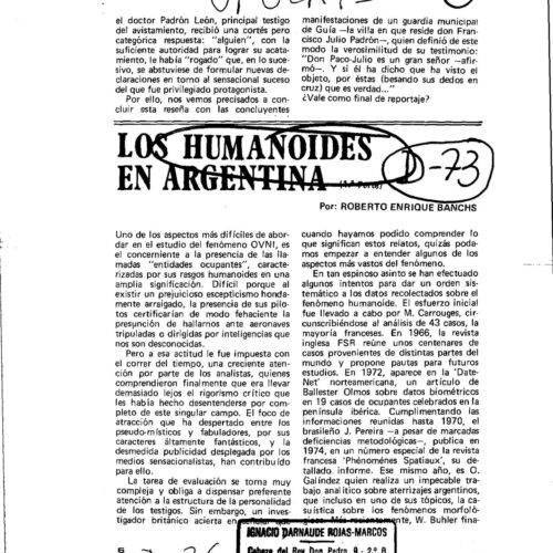 Humanoides Argentina,Dr.R.E.Banchs - Imagen 1