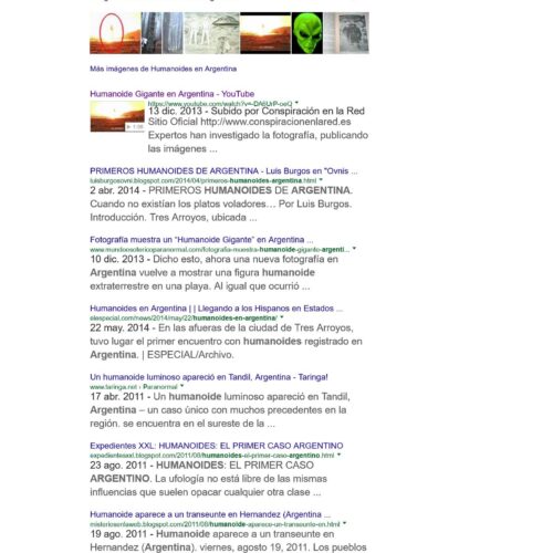 Humanoides en Argentina - Imagen 1