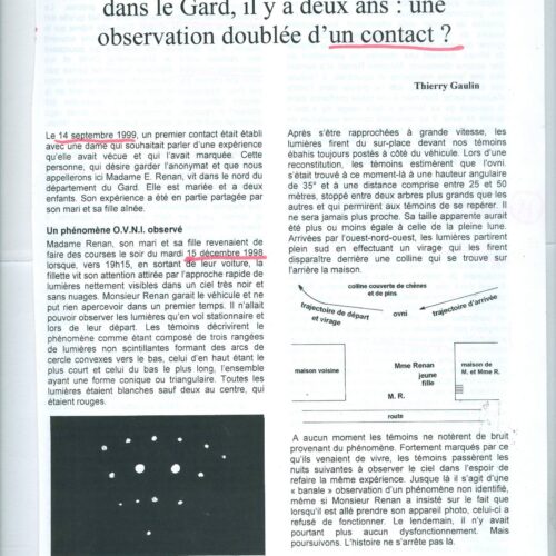 Humanoides y contacto 1999,Gard,Francia,Thierry Gaulin - Imagen 1
