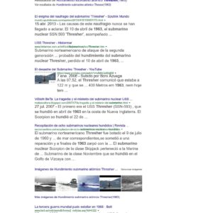 Hundimiento submarino atomico Threser 1963