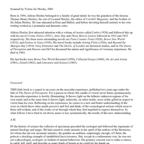 Huxley,Aldous,Heaven and hell - Imagen 1