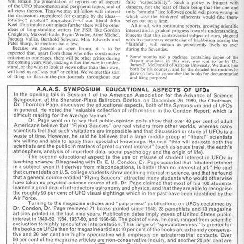 Hynek,21 Years of UFO Reports-1,FSR70V16N1 - Imagen 1