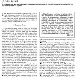 Hynek,UFO Phenomenon,FSR82V27N6