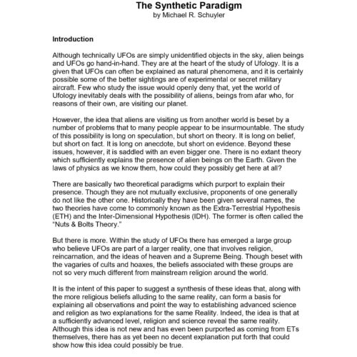 Hypothesis UFO,M.R.Schuyler - Imagen 1