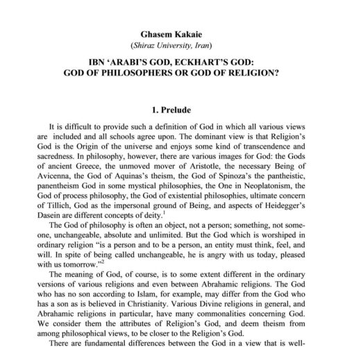 Ibn Arabi-Eckhart God,G.Kakaie - Imagen 1