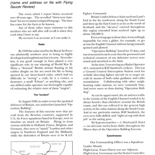 Immense UFO 1949,Britain,FSR1992V37N4 - Imagen 1