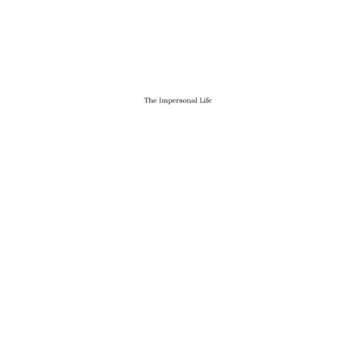 Impersonal Life,J.S.Benner - Imagen 1