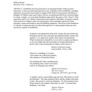 Ineffability of mystical experience,William Braud