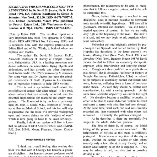 Jacobs,Secret Life,P.Wintle,FSR1993V38N2 - Imagen 1