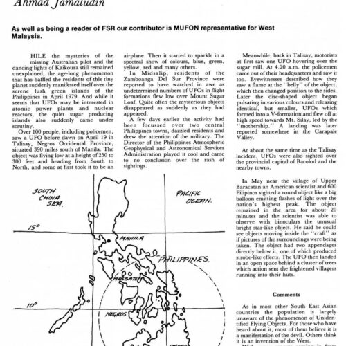 Jamaludin,Philippines 1979 UFO Wave,FSR79V25N6 - Imagen 1