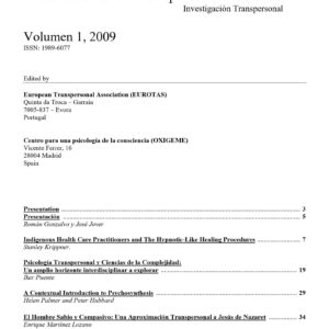 Journal of Transpersonal Research,JTR,2009,Vol. 1