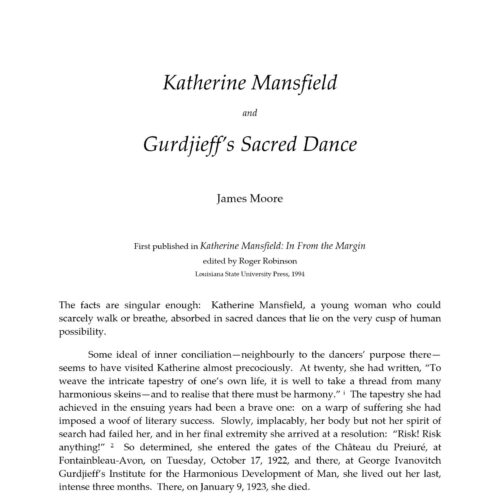 K.Mansfield and Gurdjieff,J.Moore - Imagen 1