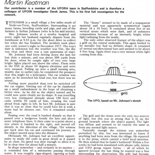 Keatman,UFO 1977,England,FSR78V24N3 - Imagen 1