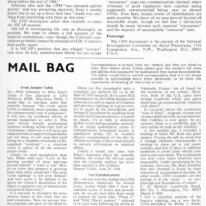 Keel UFO Theories,J.Vallee,FSR68V14N4